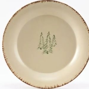 Rustic Retreat Rustic Cabin Pine Tree Dinner Plate set of 4 Park Design